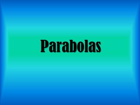 Parabolas.