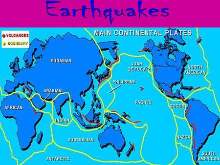 Earthquakes.