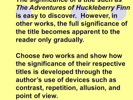 An effective literary work does not merely stop or cease; it concludes. In the view of some critics, a work that does not provide the pleasure of significant.