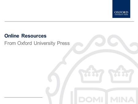 Online Resources From Oxford University Press This presentation gives a brief description of the Oxford African American Studies Center It tells you.