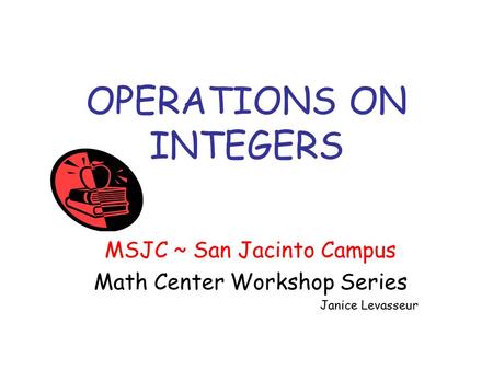 OPERATIONS ON INTEGERS