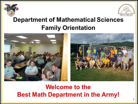 Department of Mathematical Sciences Family Orientation