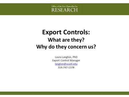 Export Controls: What are they?