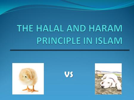 THE HALAL AND HARAM PRINCIPLE IN ISLAM