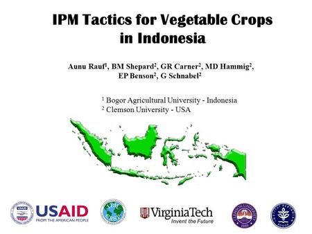 IPM Tactics for Vegetable Crops in Indonesia