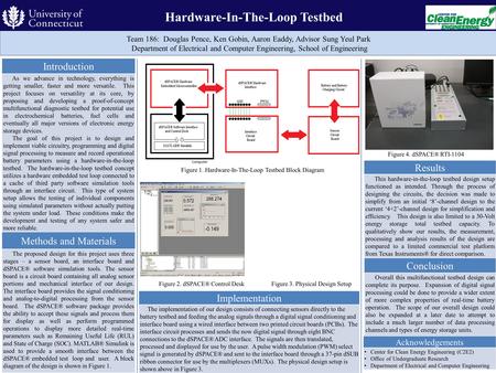 Hardware-In-The-Loop Testbed Team 186: Douglas Pence, Ken Gobin, Aaron Eaddy, Advisor Sung Yeul Park Department of Electrical and Computer Engineering,