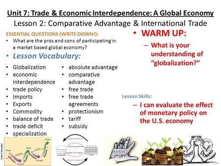 WARM UP: Lesson Vocabulary: