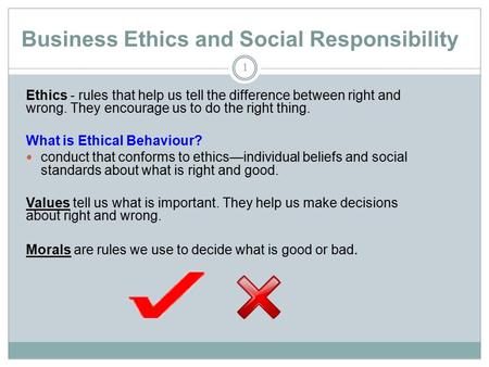 Business Ethics and Social Responsibility