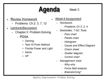 Quality Improvement: Problem Solving