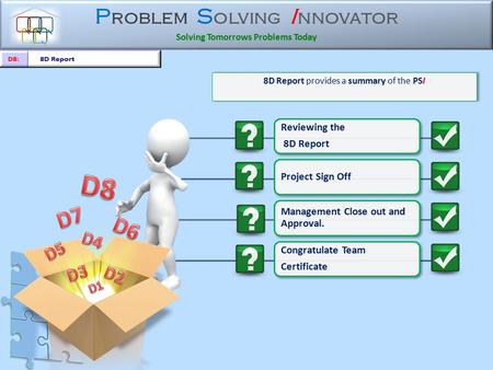 8D Report provides a summary of the PSI