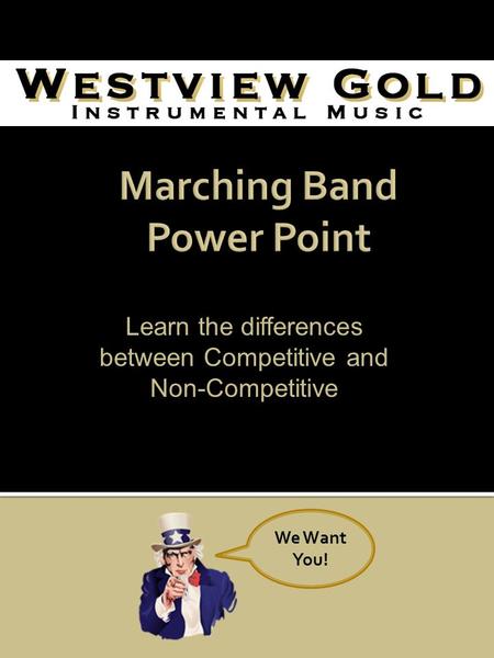 We Want You! Learn the differences between Competitive and Non-Competitive.