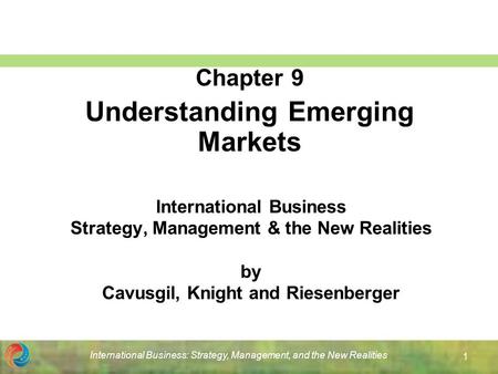 Chapter 9 Understanding Emerging Markets