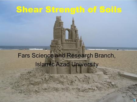 Shear Strength of Soils