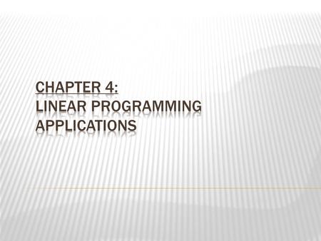  Marketing Application  Media Selection  Financial Application  Portfolio Selection  Financial Planning  Product Management Application  Product.