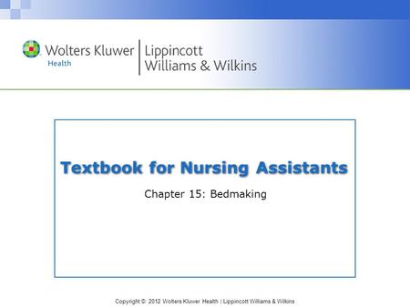 Textbook for Nursing Assistants