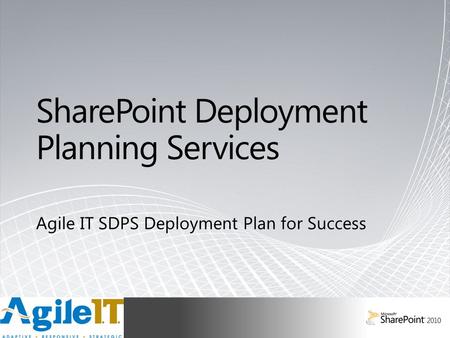 Program Overview We heard a number of stories of people deploying SharePoint themselves and then having to call in a Microsoft partner to fix their deployment.