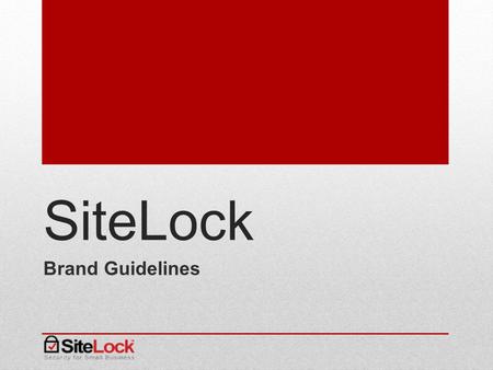 SiteLock Brand Guidelines.