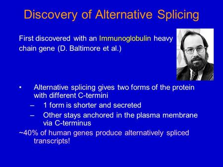 Discovery of Alternative Splicing