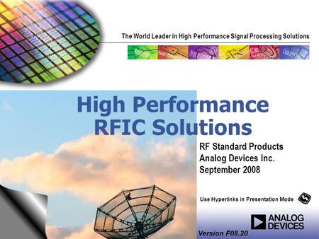 High Performance RFIC Solutions