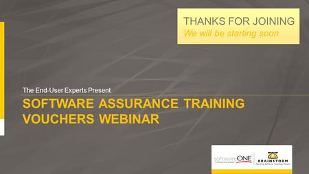 Software assurance training vouchers webinar