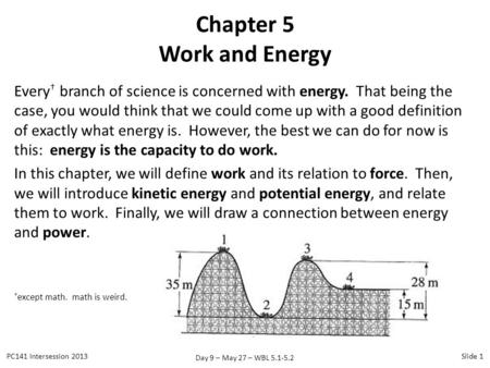 Chapter 5 Work and Energy