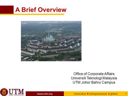 A Brief Overview Office of Corporate Affairs