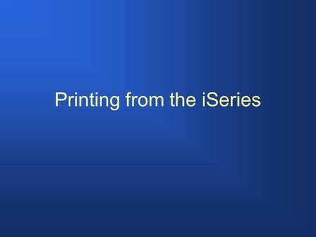 Printing from the iSeries. From the query menu, enter option 11. This will take you to the screen where you can display, print, or send the report as.