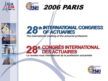 2006 PARIS. The Funding Principles for Pension Funds Chairmen: Paul Thornton UK André Laboul Presenters: Juan Yermo Fraser Low UK Maarten Gelderman The.