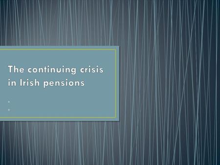 The extent of the Defined Benefit collapse How workers in funded pension plans have lost the pensions they earned and paid for. The failure of our pension.