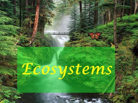 Ecosystems.