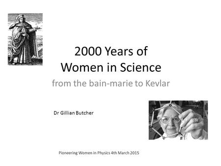 2000 Years of Women in Science