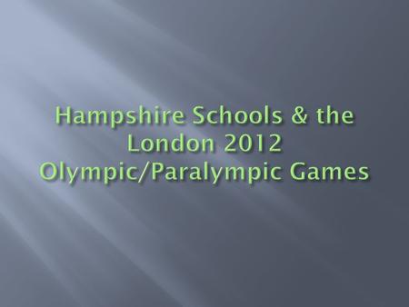 April 2010 only 1 Hampshire school in the network September 2011- 230 Hampshire schools now in – bettered only by Kent in the UK Deadline 16 th December.