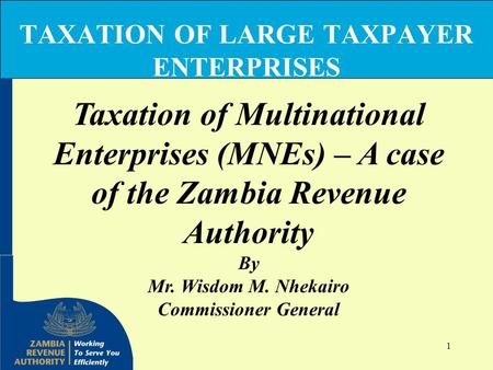 TAXATION OF LARGE TAXPAYER ENTERPRISES