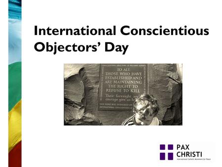 International Conscientious Objectors’ Day. Bert Brocklesby.