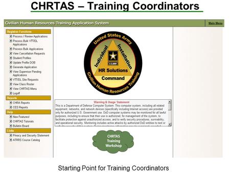 CHRTAS – Training Coordinators