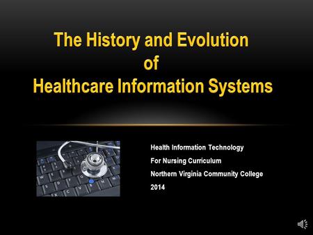 Health Information Technology For Nursing Curriculum Northern Virginia Community College 2014.