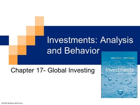 Investments: Analysis and Behavior