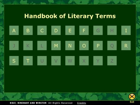 Handbook of Literary Terms