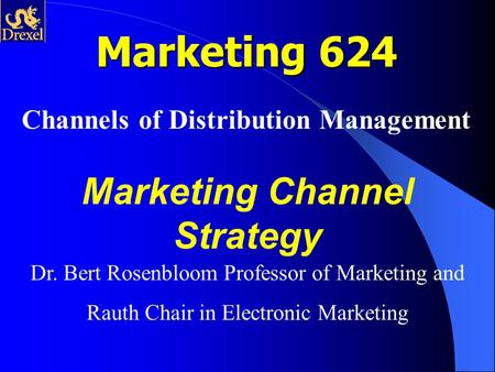 Marketing Channel Strategy