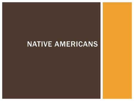 Native Americans.