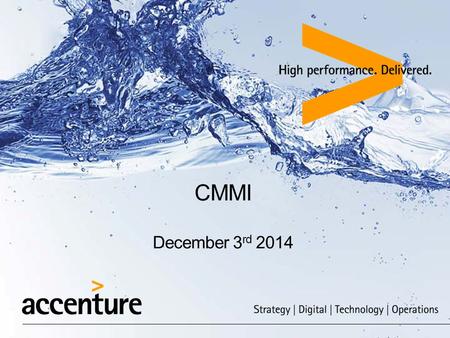 CMMI December 3rd 2014.