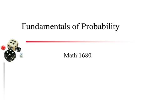 Fundamentals of Probability