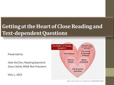 Getting at the Heart of Close Reading and Text-dependent Questions