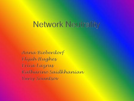 Network neutrality is the idea that all internet traffic should be treated equally. It does not matter who is downloading and what is being downloaded.