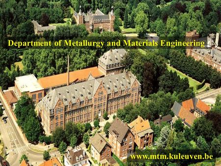 Department of Metallurgy and Materials Engineering