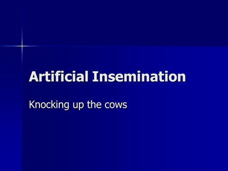 Artificial Insemination