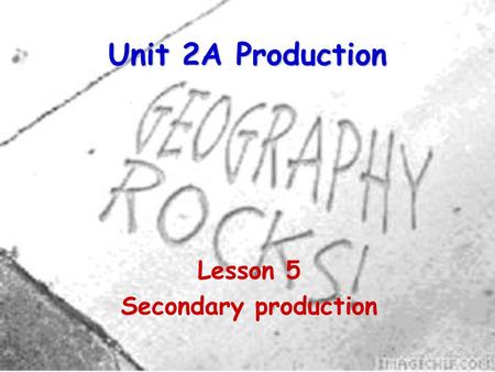 Lesson 5 Secondary production