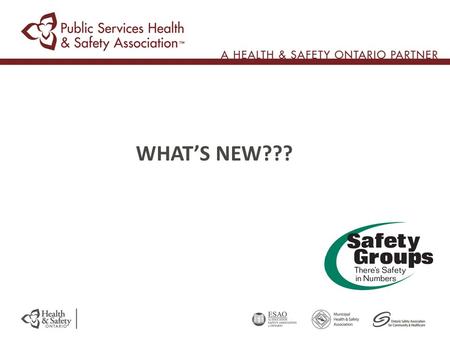 WHAT’S NEW???. Initially voluntary, applicable to construction sector as well as construction activity in other workplaces Expected to become mandatory.