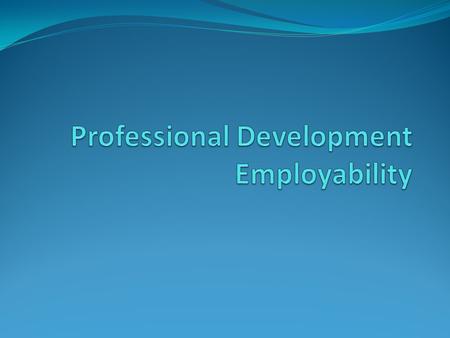 Professional Development Employability