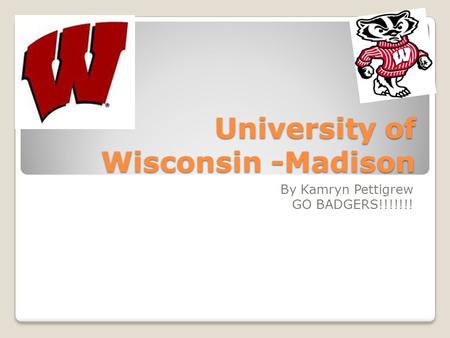 University of Wisconsin -Madison By Kamryn Pettigrew GO BADGERS!!!!!!!